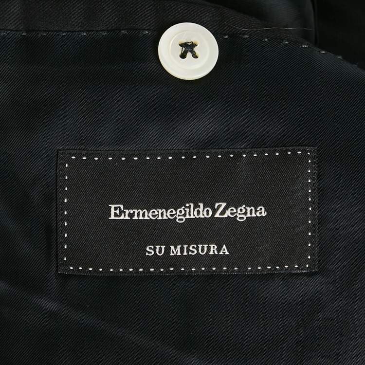 Pre Owned Ermenegildo Zegna Black Wool Regular Fit Blazer M