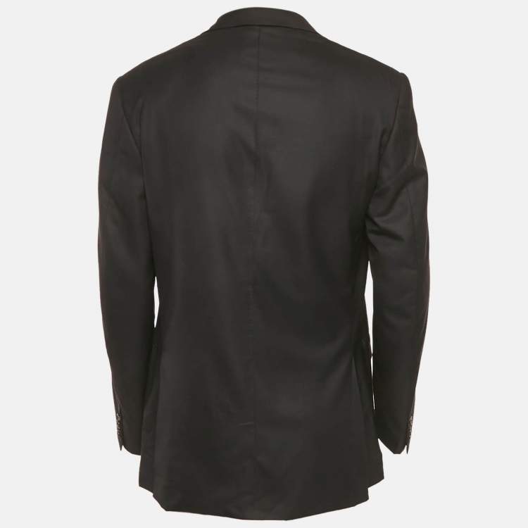 Pre Owned Ermenegildo Zegna Black Wool Regular Fit Blazer M