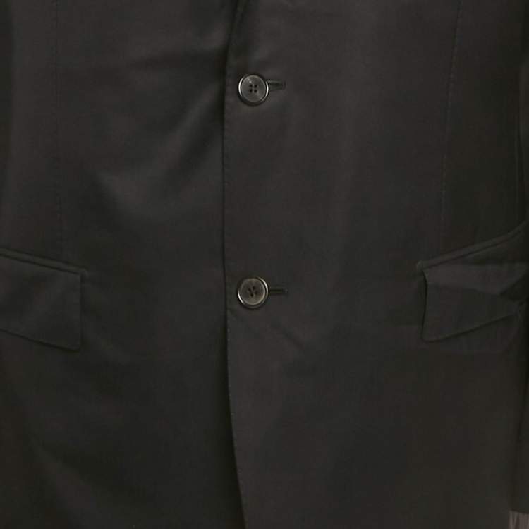 Pre Owned Ermenegildo Zegna Black Wool Regular Fit Blazer M
