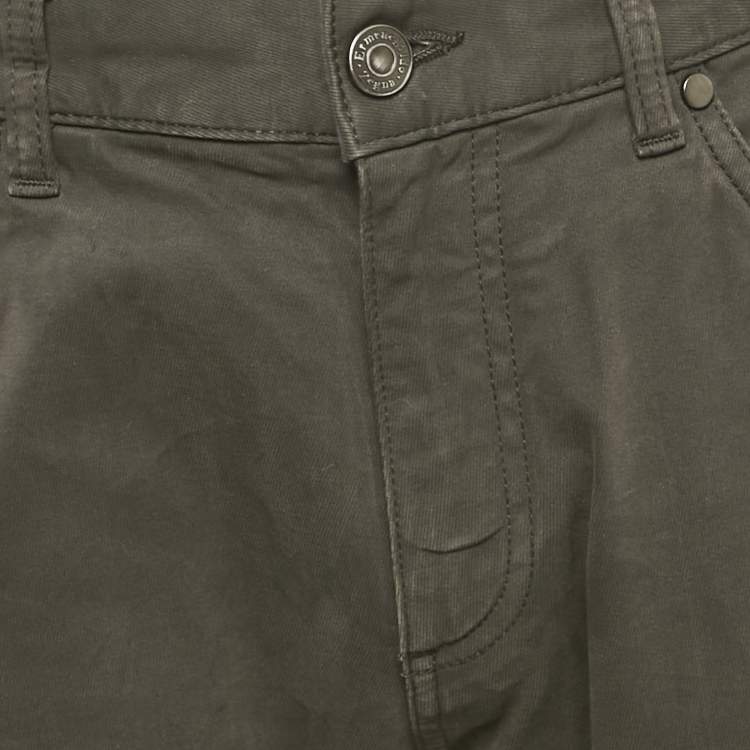 مملوكة مسبقًا بنطلون دنيم رمادي إيرمنجلدو زينيا قصّة مكسمة مقاس خصر وسط 33"