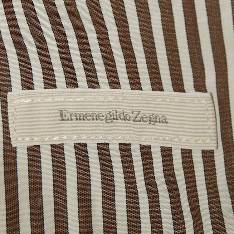 Pre Owned Ermenegildo Zegna Brown Denim Regular Fit Jeans M/Waist 32"