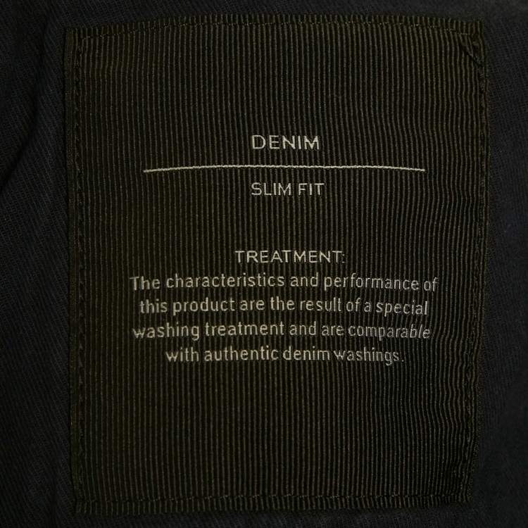 Pre Owned Ermenegildo Zegna Navy Blue Denim Slim Fit Pants M/Waist 33"