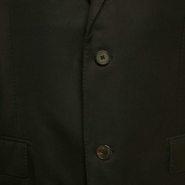 Pre Owned Ermenegildo Zegna Black Wool Blazer L