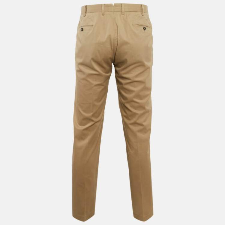 Pre Owned بنطلون إيرمنجلدو زينيا قطن بيج شينو إكسترا لارج