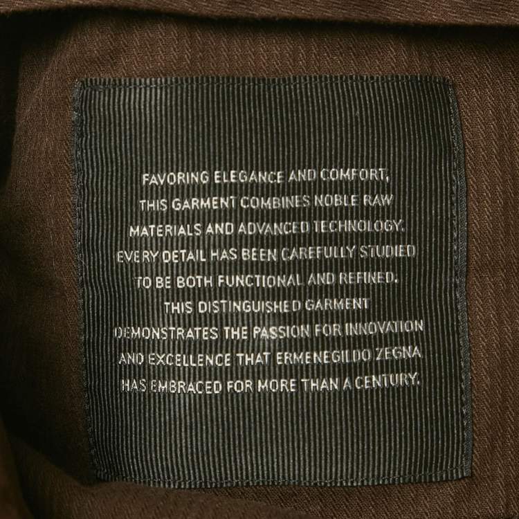 Pre Owned بنطلون إيرمنجلدو زينيا قطن بيج شينو إكسترا لارج