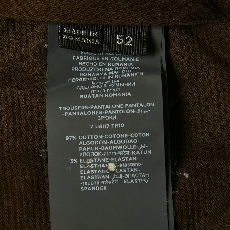 Pre Owned بنطلون إيرمنجلدو زينيا قطن بيج شينو إكسترا لارج