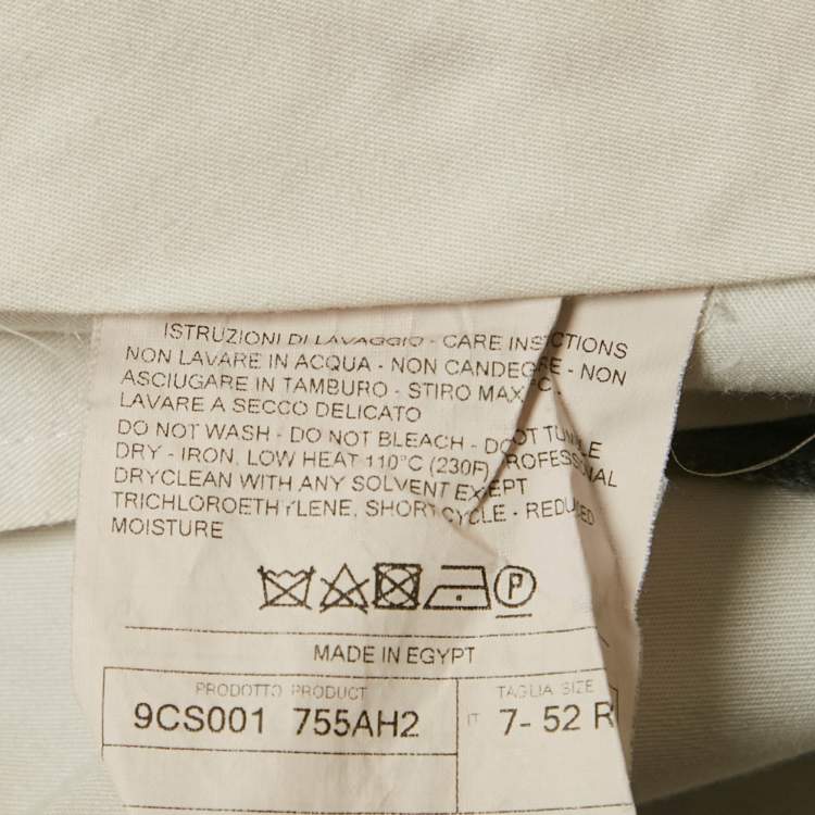 Pre Owned Ermenegildo Zegna Grey Wool Formal Pants XL