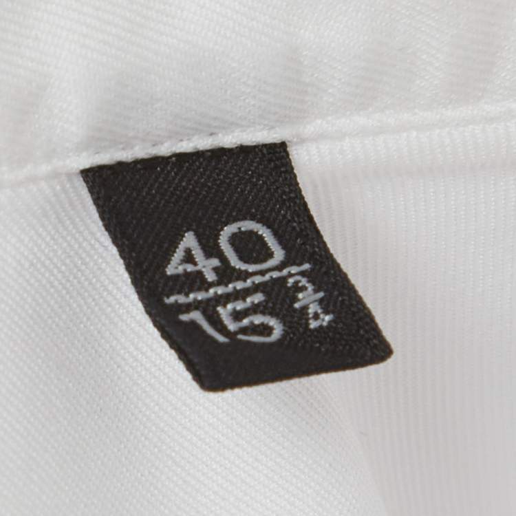 مملوكة مسبقًا Ermenegildo Zegna White Cotton Tailored Fit Shirt M
