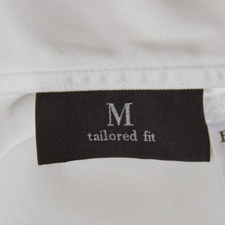 مملوكة مسبقًا Ermenegildo Zegna White Cotton Tailored Fit Shirt M