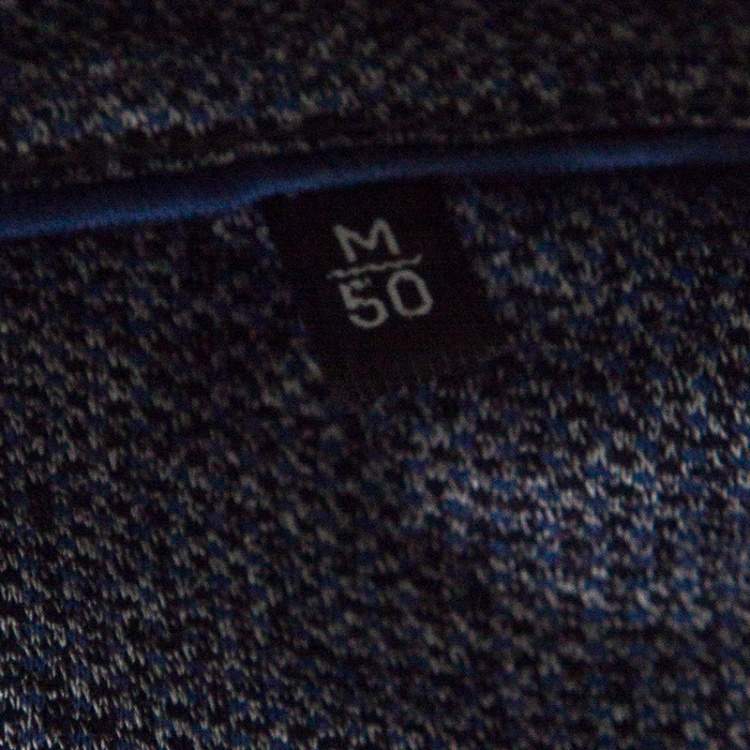 Pre Owned Ermenegildo Zegna Grey Marled Cotton Polo T-Shirt M