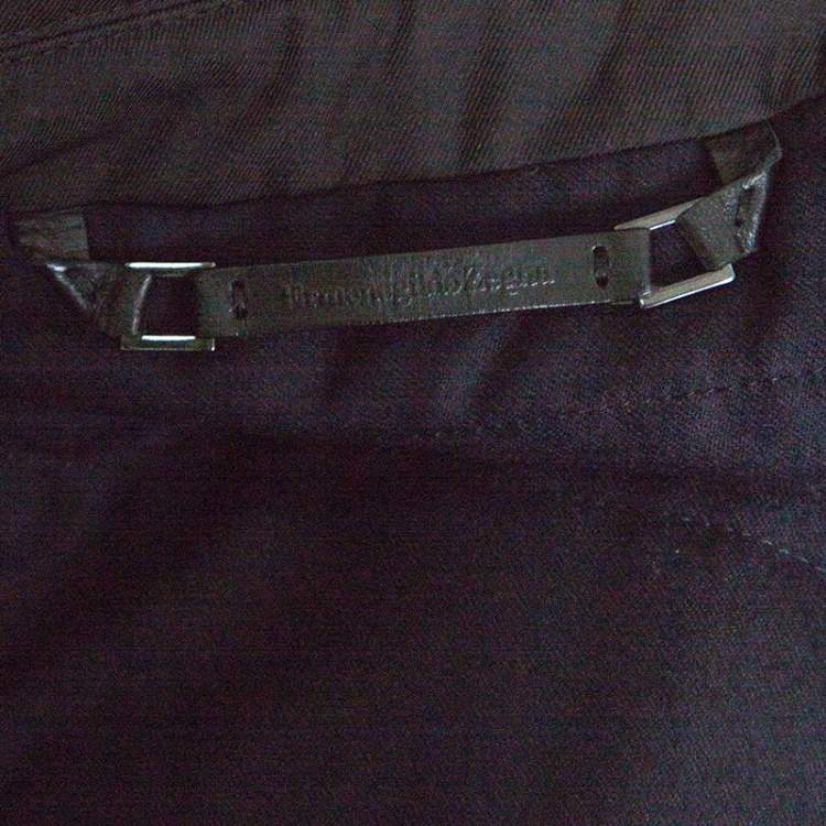 Pre Owned Ermenegildo Zegna Black Patch Pocket Detail Button Front Jacket XL