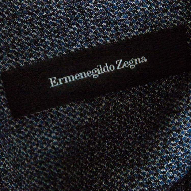 Pre Owned Ermenegildo Zegna Multicolor Contrast Trim Short Sleeve Polo T-Shirt M