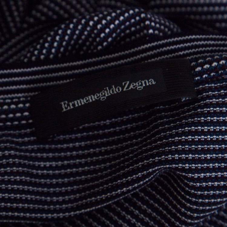 Pre Owned Ermenegildo Zegna Multicolor Cotton Knit Short Sleeve T-Shirt M
