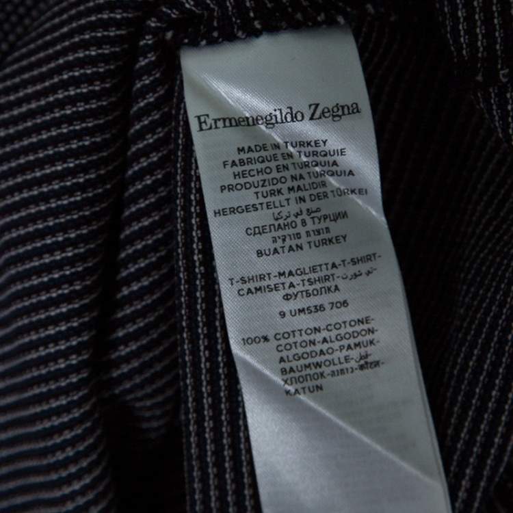 Pre Owned Ermenegildo Zegna Multicolor Cotton Knit Short Sleeve T-Shirt M