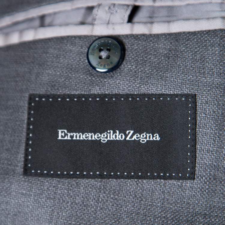 Pre Owned Ermenegildo Zegna Grey Wool Tailored Street Blazer XL