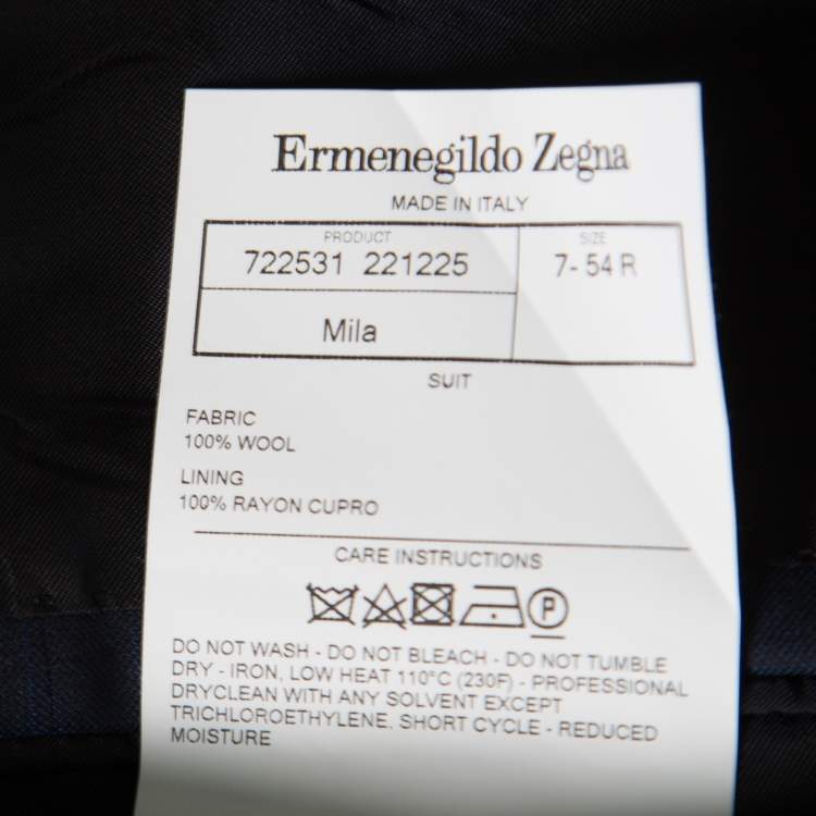 Pre Owned Ermenegildo Zegna Navy Blue Striped Wool Mila Blazer XXL