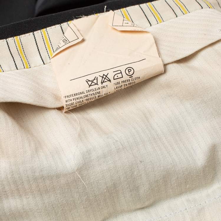 Pre Owned Ermenegildo Zegna Black Wool Contrast Trim Detail Tuxedo 5XL (IT 60L)