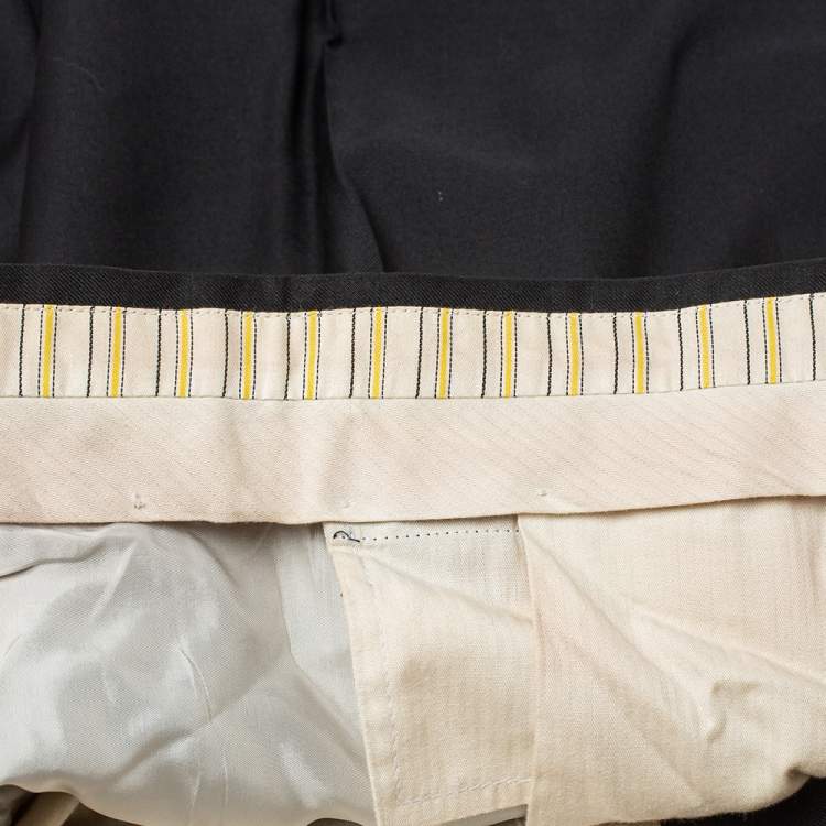 Pre Owned Ermenegildo Zegna Black Wool Contrast Trim Detail Tuxedo 5XL (IT 60L)