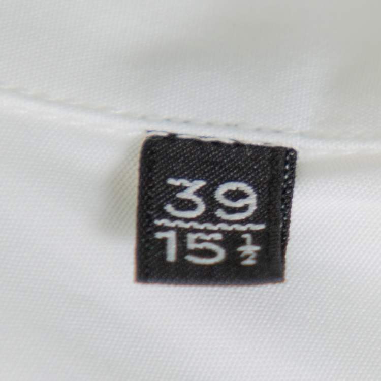 Pre Owned Ermenegildo Zegna White Cotton Wing Collar Detail Tuxedo Shirt M
