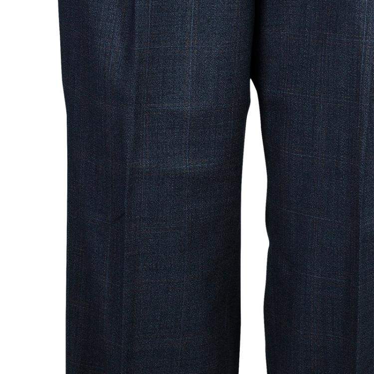 Pre Owned Ermenegildo Zegna Men's Grey Striped Suit M