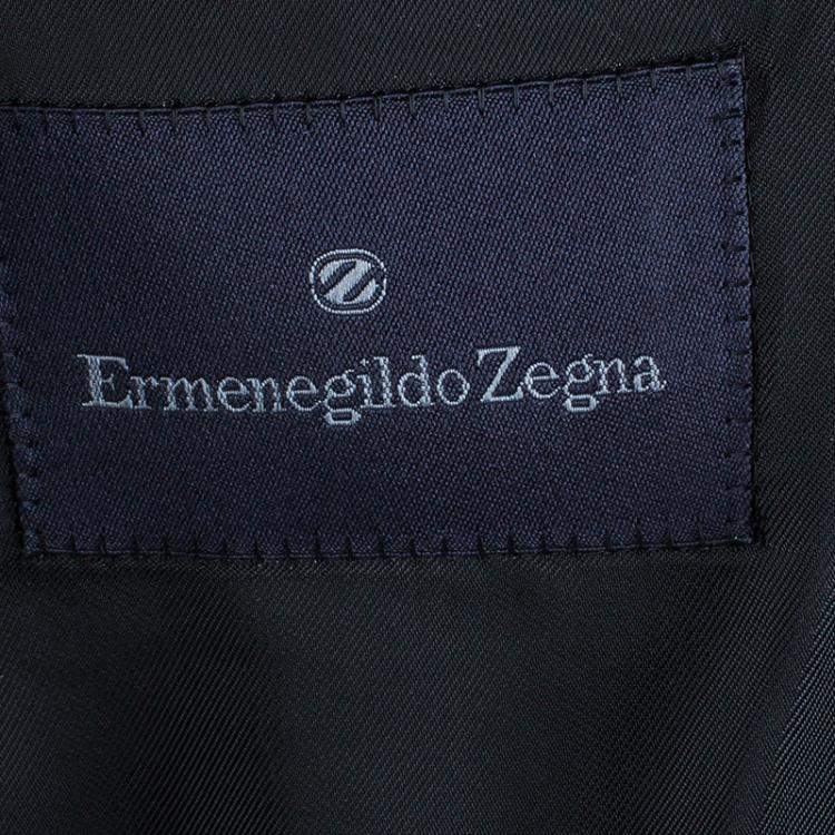 Pre Owned Ermenegildo Zegna Men's Grey Striped Suit M