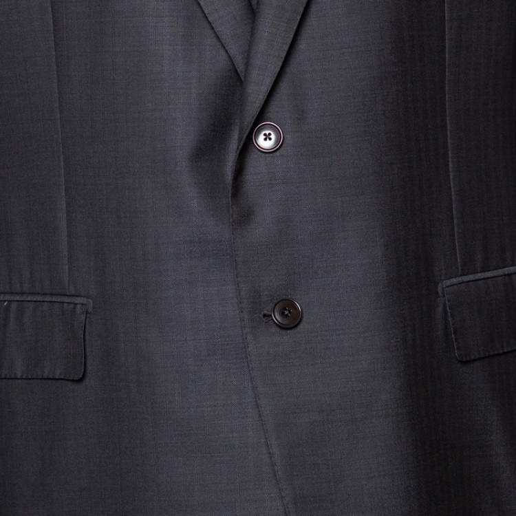 Pre Owned Ermenegildo Zegna Cool Effect Grey Wool Regular Fit Mila Suit 4XL