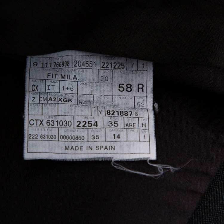 Pre Owned Ermenegildo Zegna Cool Effect Grey Wool Regular Fit Mila Suit 4XL
