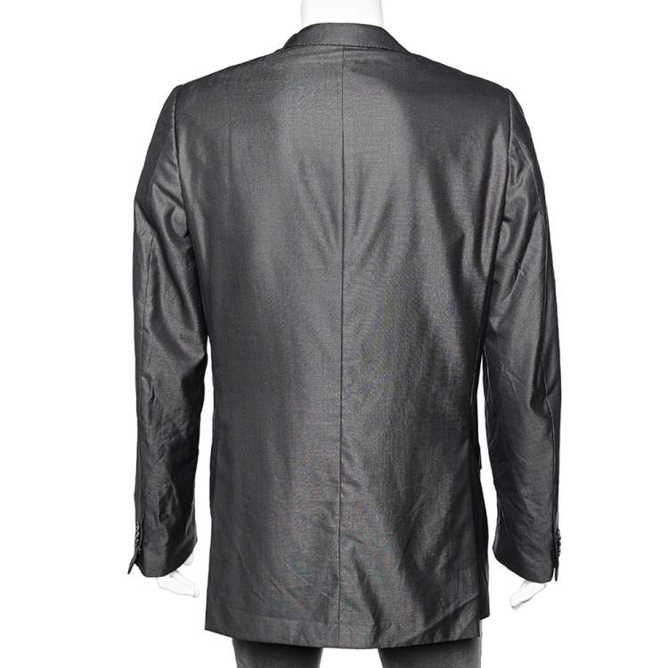 Pre Owned Ermenegildo Zegna Grey Wool Blazer L