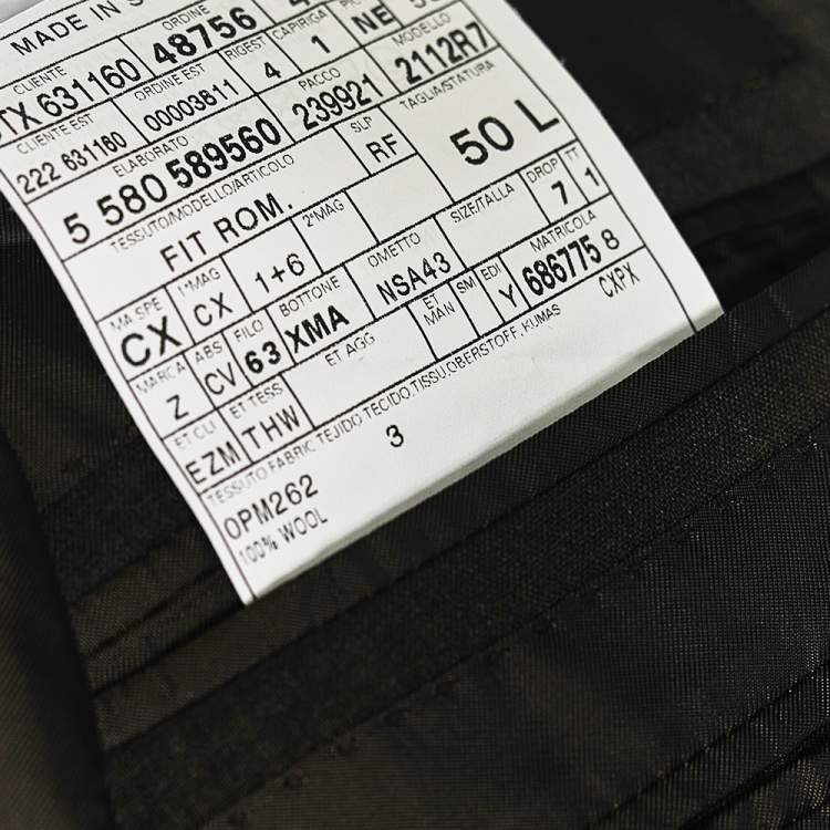 Pre Owned Ermenegildo Zegna Dark Brown Wool Blazer L