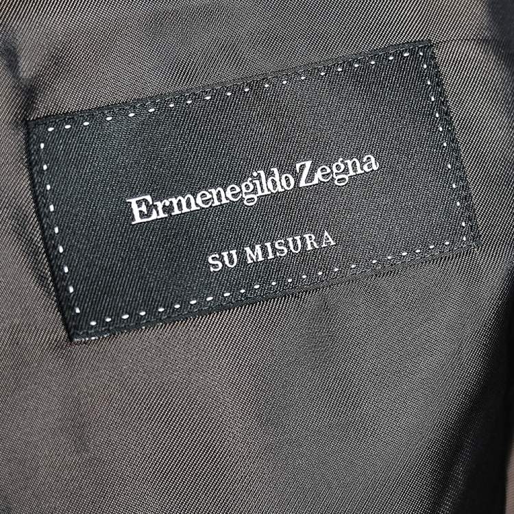 Pre Owned Ermenegildo Zegna Dark Brown Wool Blazer L