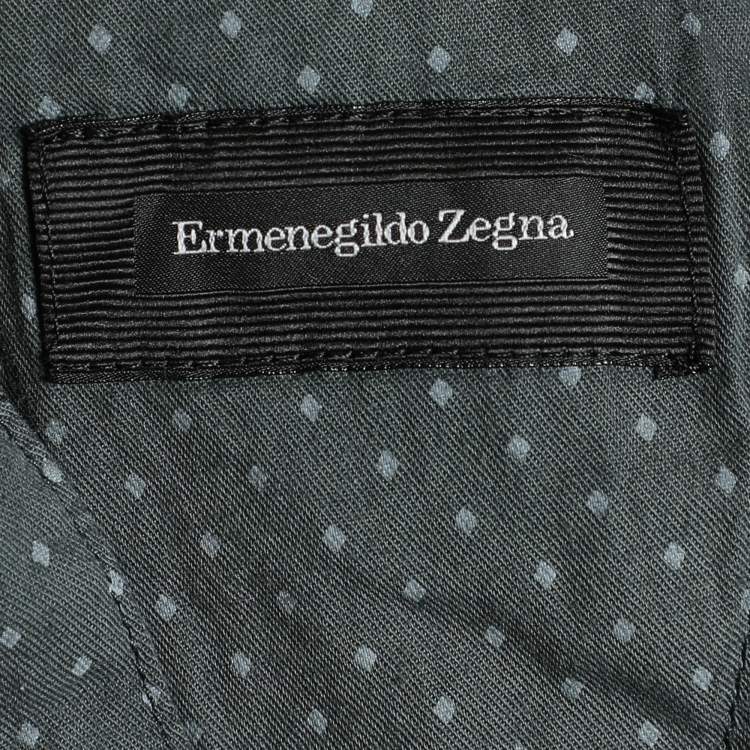 Pre Owned Ermenegildo Zegna Green Cotton Tapered Pants XL