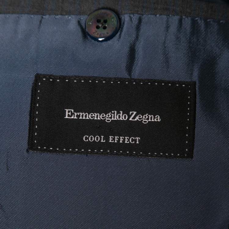 Pre Owned Ermenegildo Zegna Grey Wool Blazer Suit L