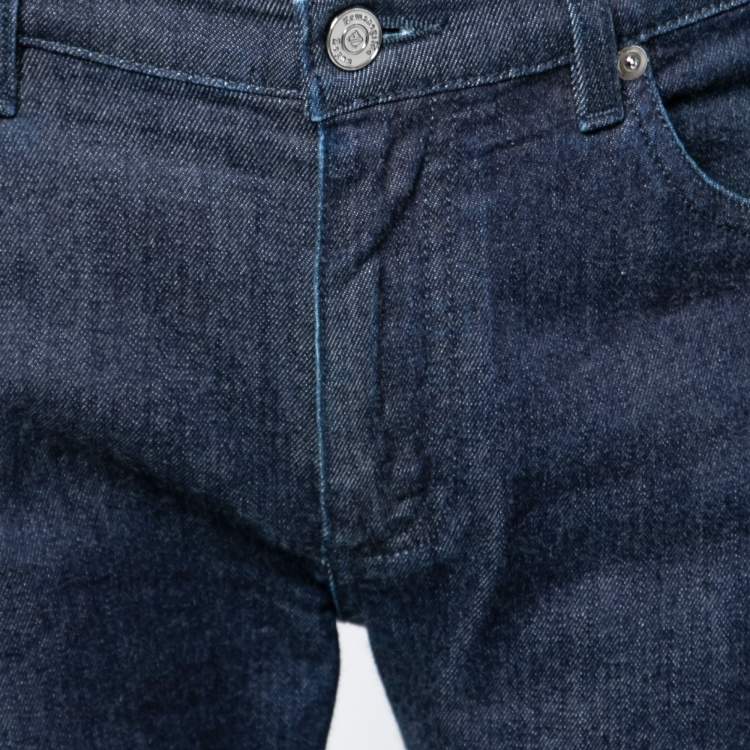 Pre Owned Ermenegildo Zegna Blue Denim Slim Fit Jeans L Waist 33"