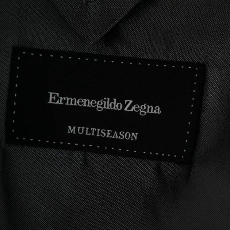 Pre Owned Ermenegildo Zegna Grey Wool Multiseason Single Breasted Suit XXL