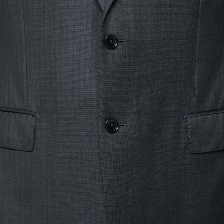 Pre Owned Ermenegildo Zegna Grey Wool Multiseason Single Breasted Suit XXL