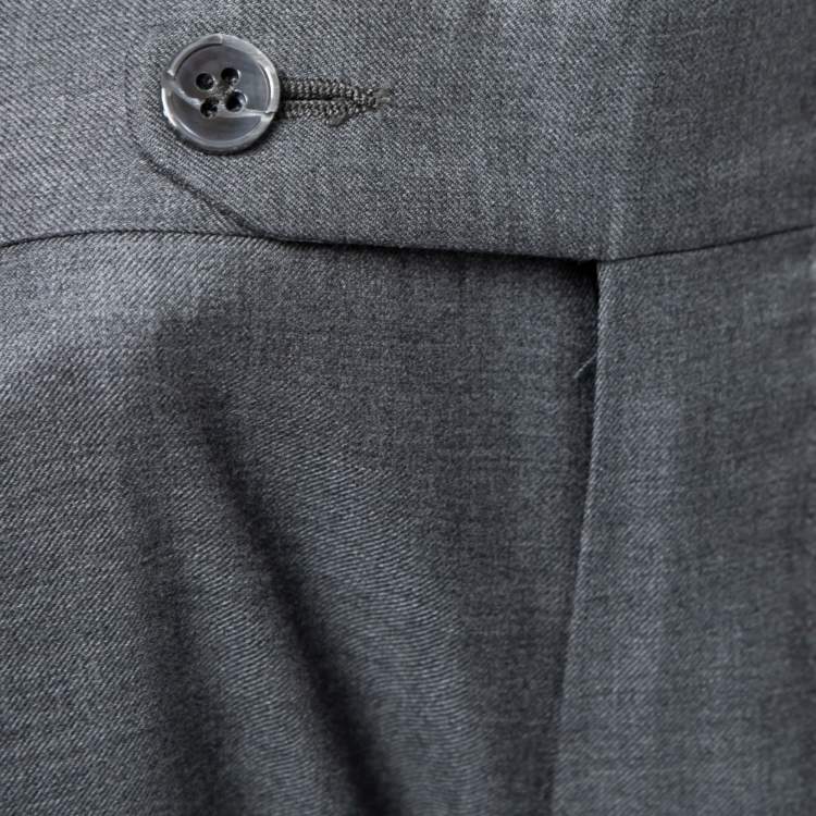 Pre Owned Ermenegildo Zegna Grey Wool Single Breasted Suit XXL