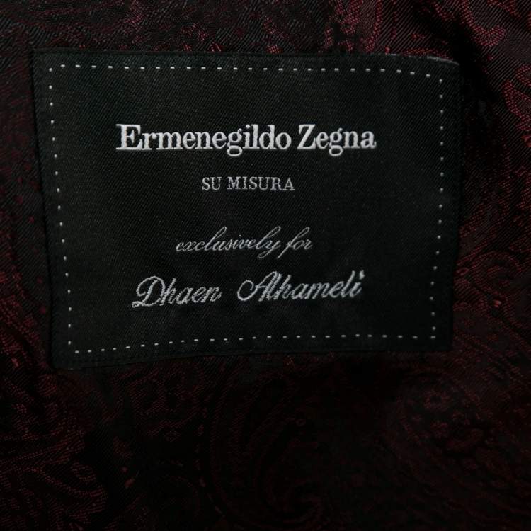 Pre Owned Ermenegildo Zegna Grey Wool Single Breasted Suit XXL