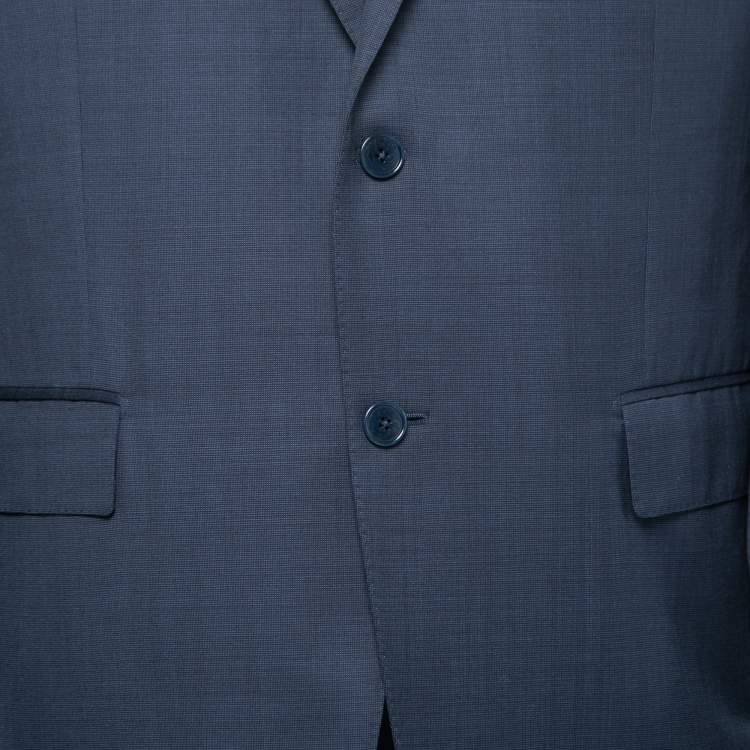 Pre Owned Ermenegildo Zegna Blue Wool Single Breasted Suit XXL