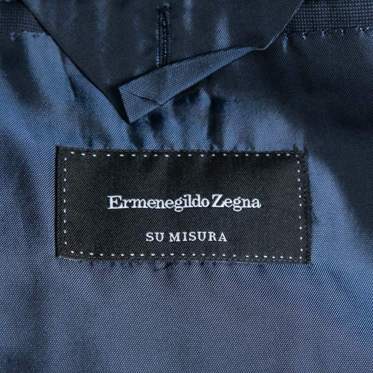 Pre Owned Ermenegildo Zegna Blue Wool Single Breasted Suit XXL