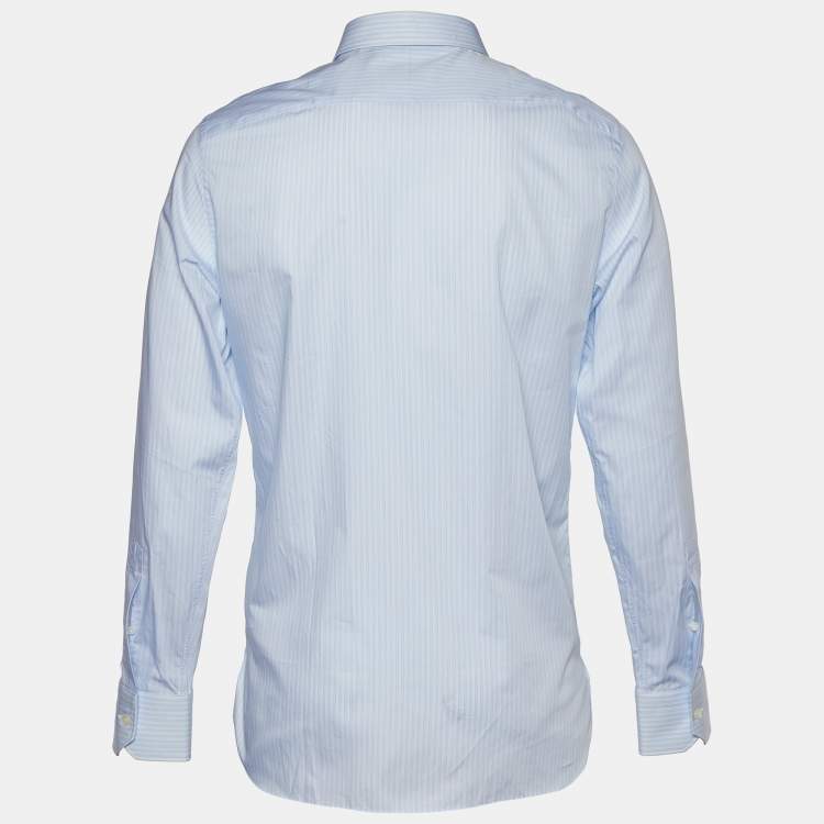 Zegna striped cotton shirt - Blue