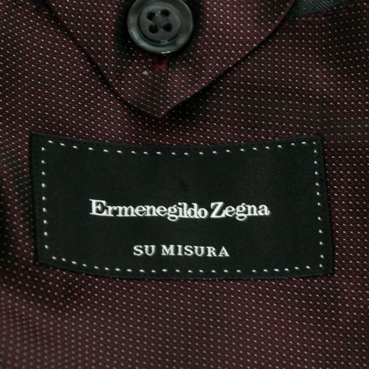 Pre Owned Ermenegildo Zegna Su Misura Grey Wool Single-Breasted Suit 4XL