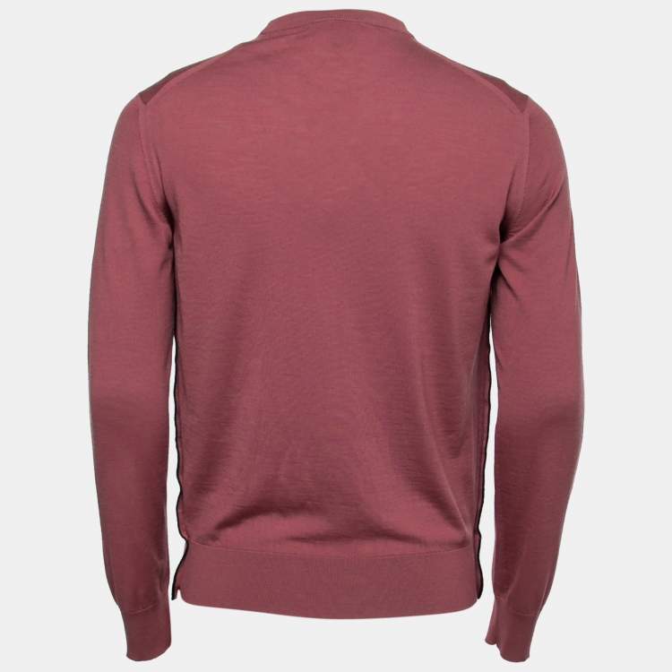 Pre Owned Ermenegildo Zegna Couture Blush Pink Wool Crewneck Sweater S