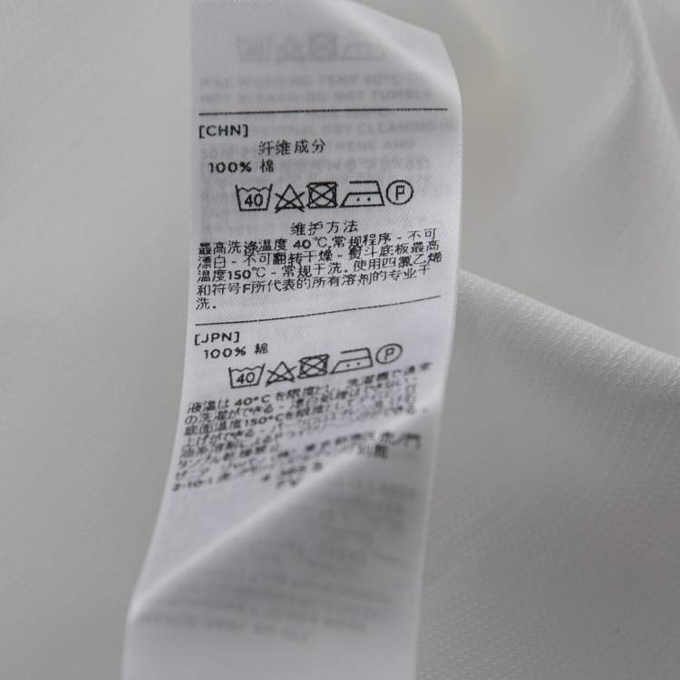Pre Owned Ermenegildo Zegna Couture White Cotton Button-Front Shirt M/L    