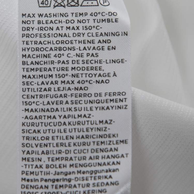 Pre Owned Ermenegildo Zegna Couture White Cotton Button-Front Shirt M/L    