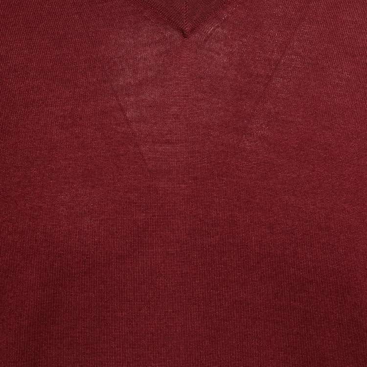 Pre Owned Ermenegildo Zegna Cashmere & Silk V-Neck Sweater XS