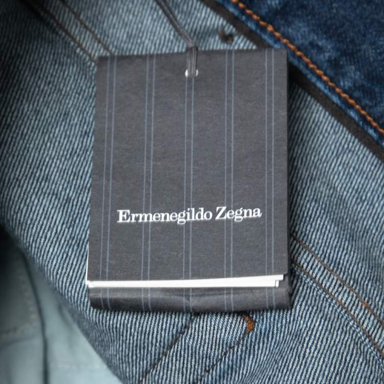 Pre Owned Ermenegildo Zegna Navy Blue Denim Slim Fit Jeans 3XL