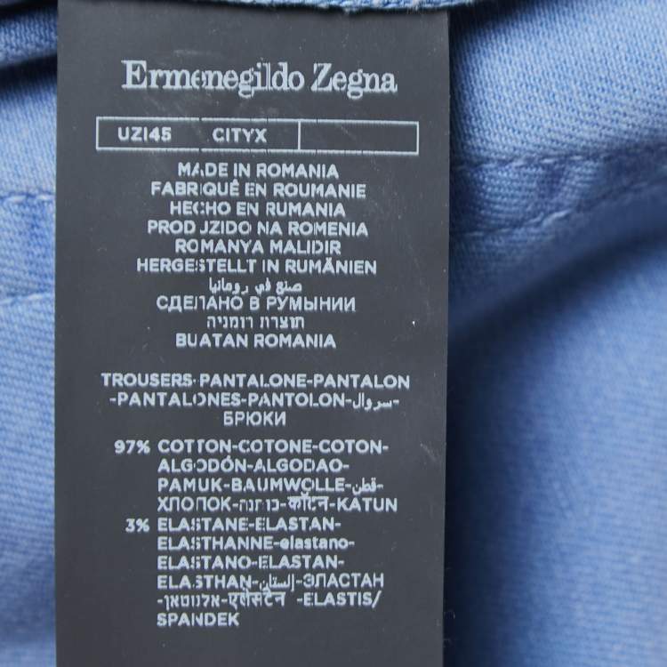 مملوكة مسبقًا Ermenegildo Zegna Light Blue Denim City Fit Jeans L Waist 34"