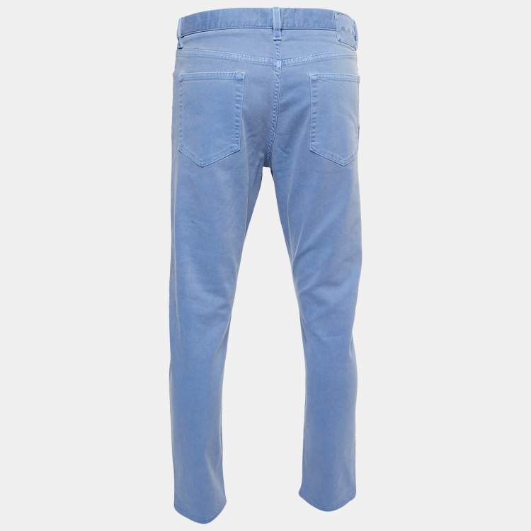 مملوكة مسبقًا Ermenegildo Zegna Light Blue Denim City Fit Jeans L Waist 34"
