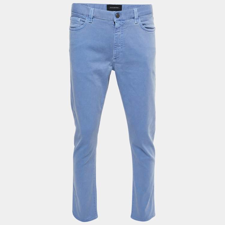مملوكة مسبقًا Ermenegildo Zegna Light Blue Denim City Fit Jeans L Waist 34"