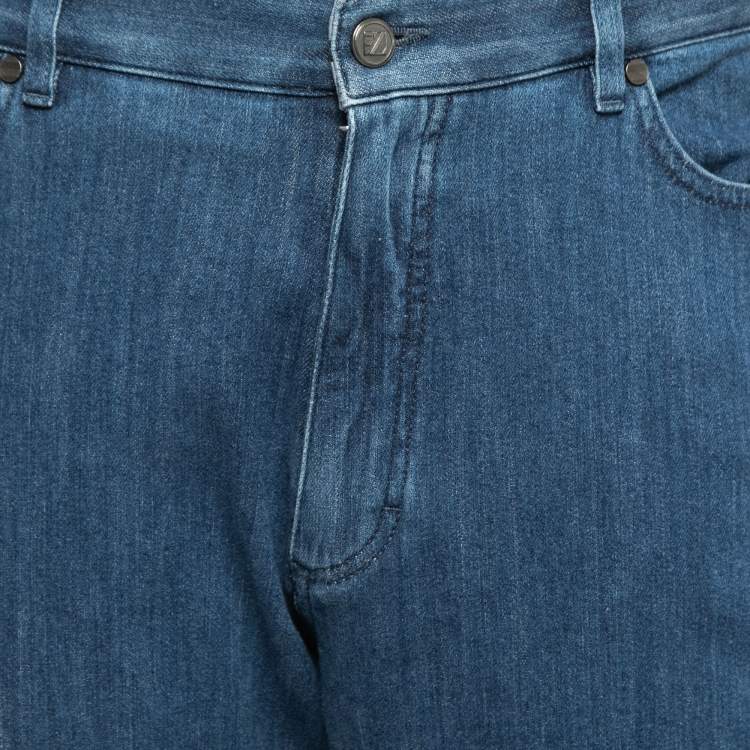 Pre Owned Ermenegildo Zegna Blue Denim Jeans XXL Waist 38"